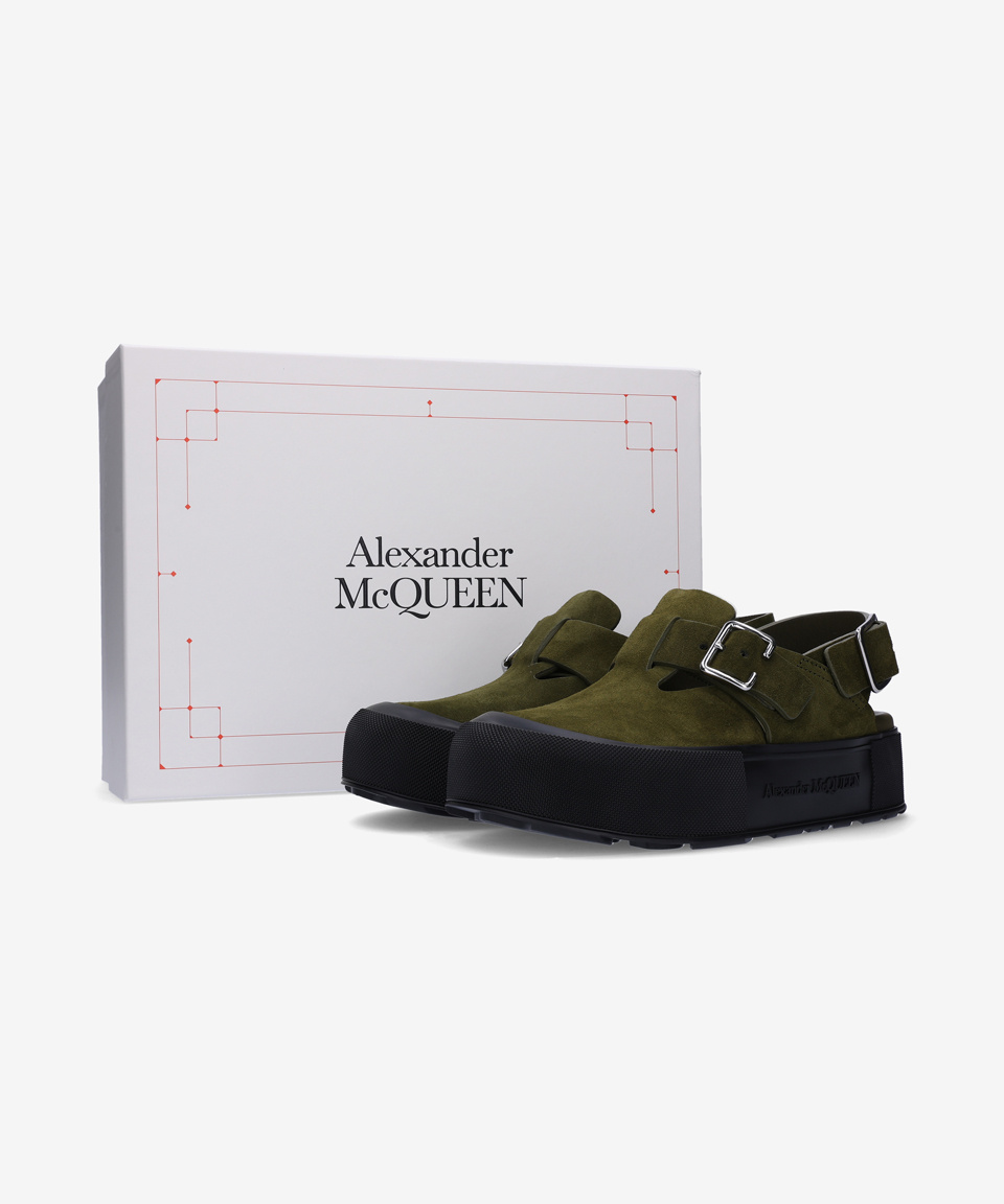 MUSINSA | ALEXANDER McQUEEN Mount Slick Sandals - Green