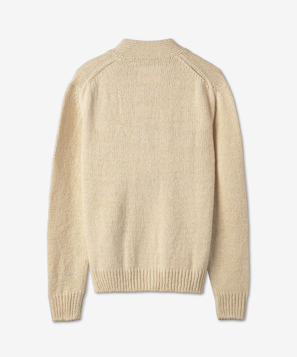 MUSINSA | JIL SANDER Logo V-neck Cardigan - Ivory