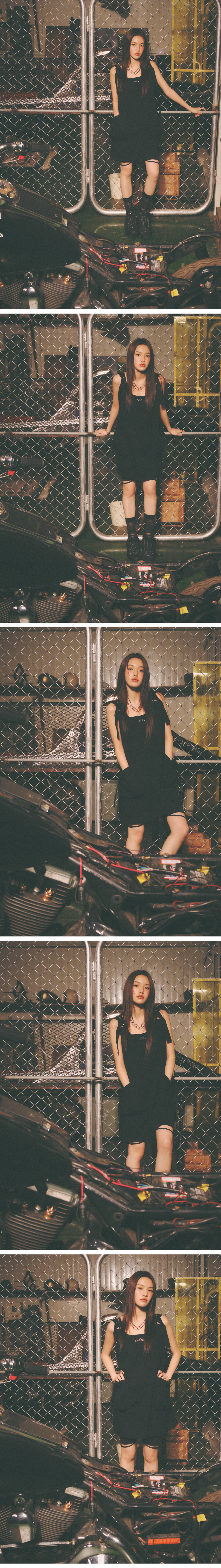 MUSINSA | LALAFOX CARGO BOX DRESS BLACK BP2DO001