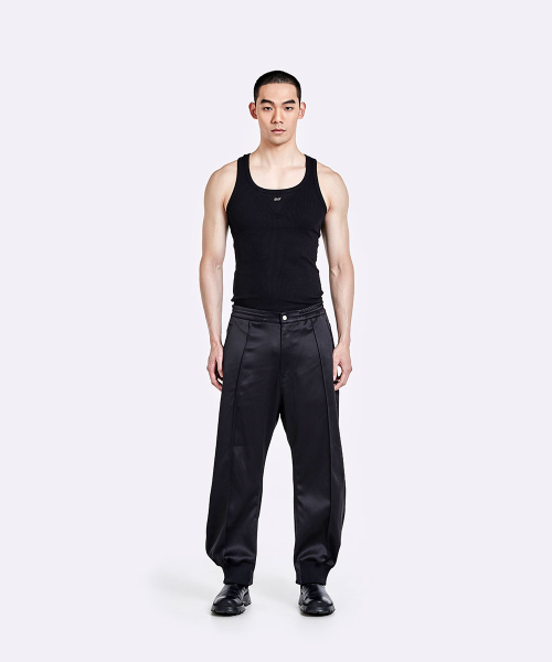 Metal logo sleeveless - Black