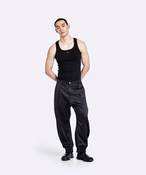 Metal logo sleeveless - Black