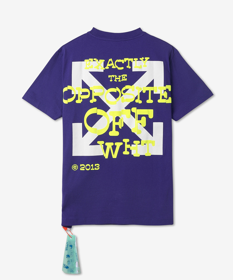 MUSINSA | Off White Logo Short Sleeve T-shirt - Purple
