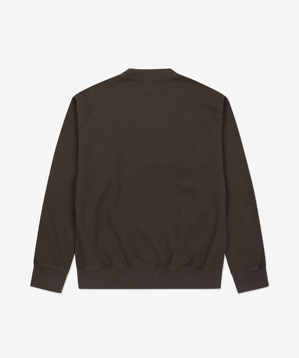 MUSINSA | SPORTY&RICH Logo Sweatshirt - Chocolate: White