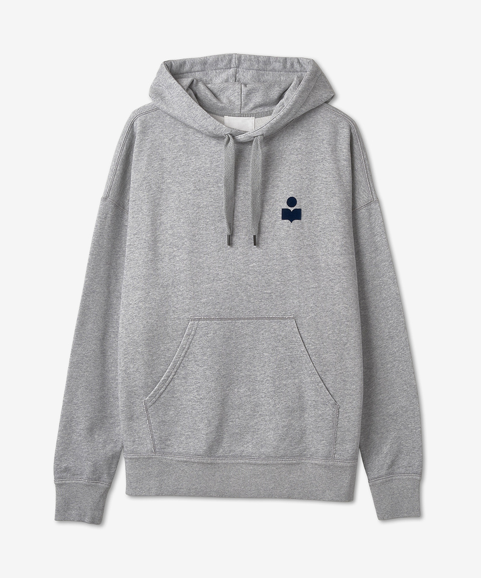 MUSINSA | ISABEL MARANT MALEK Logo Hoodie Sweatshirt - Gray