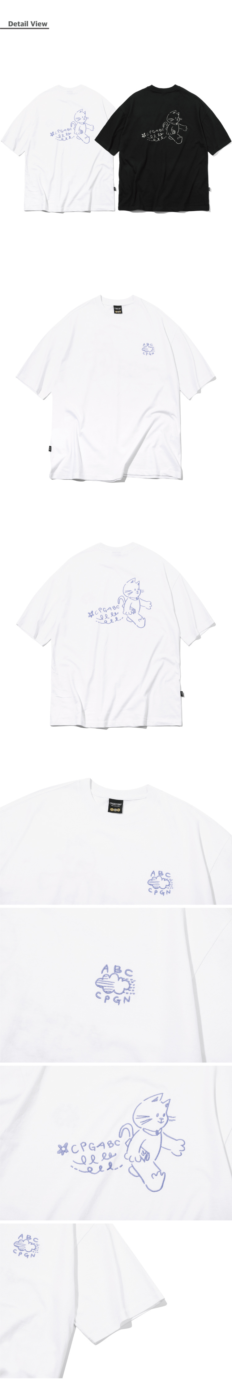 MUSINSA | CPGN STUDIO ABC CAT Embroidery Short Sleeve T