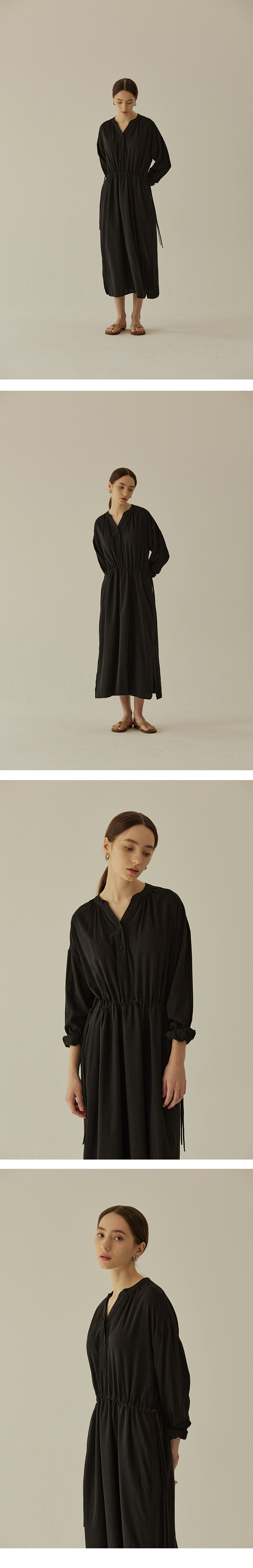 ★MANGOMANYPLEASE★ MOOD SHIRRING ONE PIECE (2colors) 망고매니플리즈(MANGO MANY PLEASE) MOOD SHIRRING ONE PIECE
