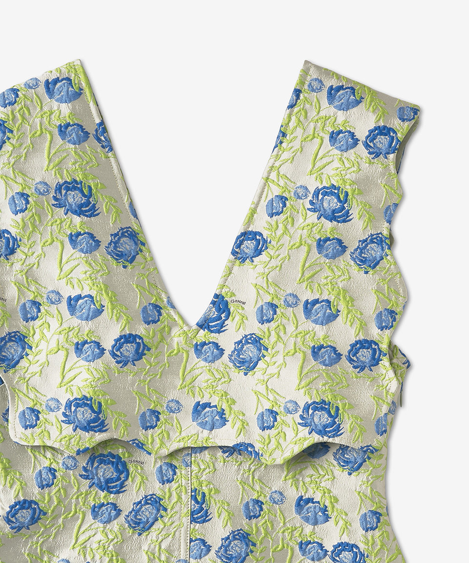 MUSINSA公式 | GANNI 3D Jacquard Rhythm Color Long Dress