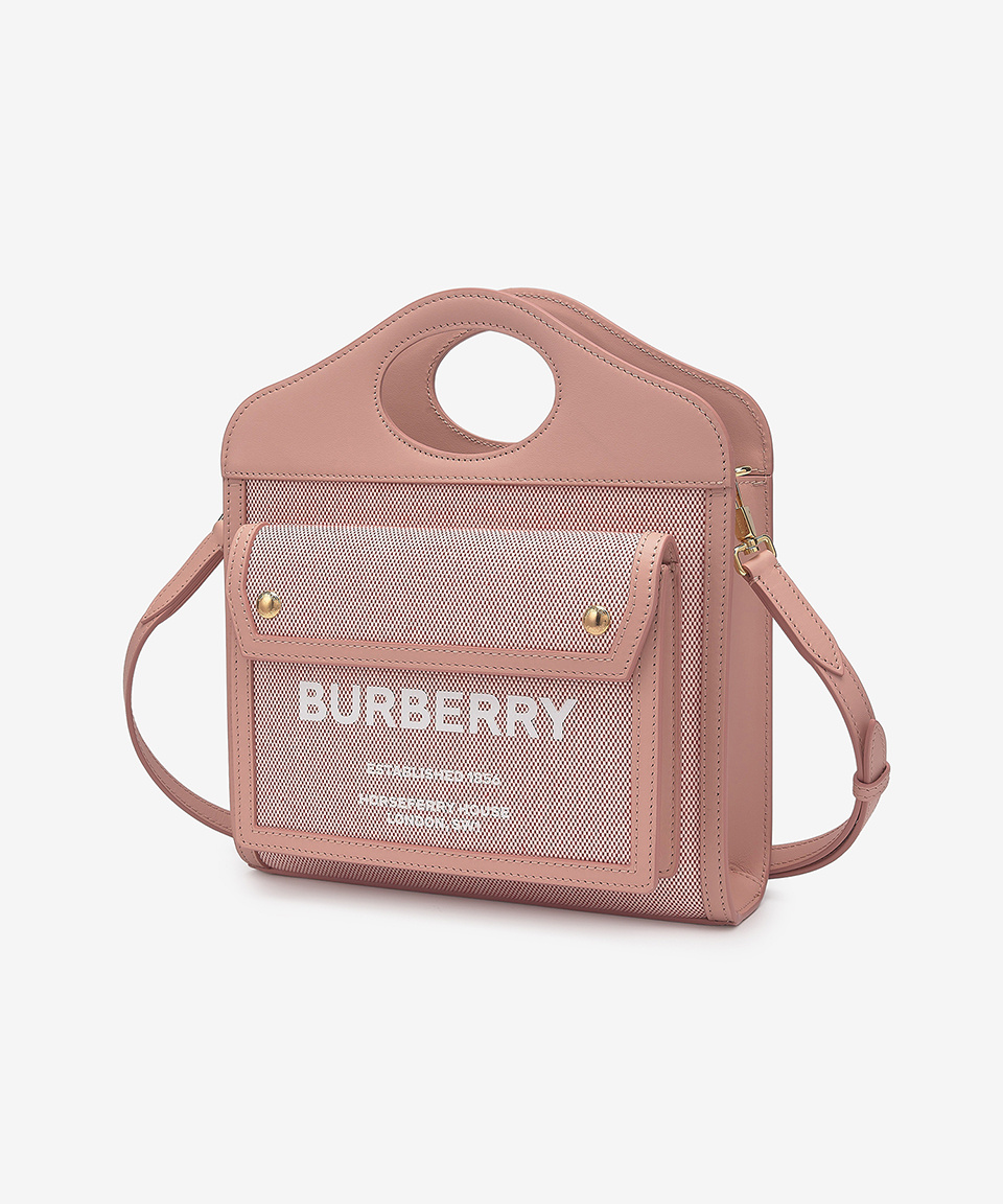 MUSINSA | BURBERRY Women's Logo Print Pocket Bag - Pink