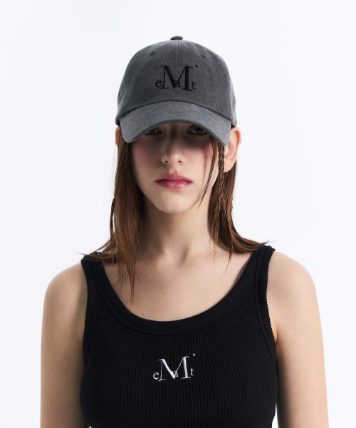 Signature ball cap (Dyeing gray denim)