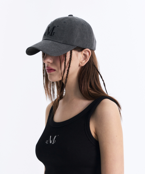 Signature ball cap (Dyeing gray denim)