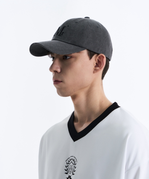 Signature ball cap (Dyeing gray denim)