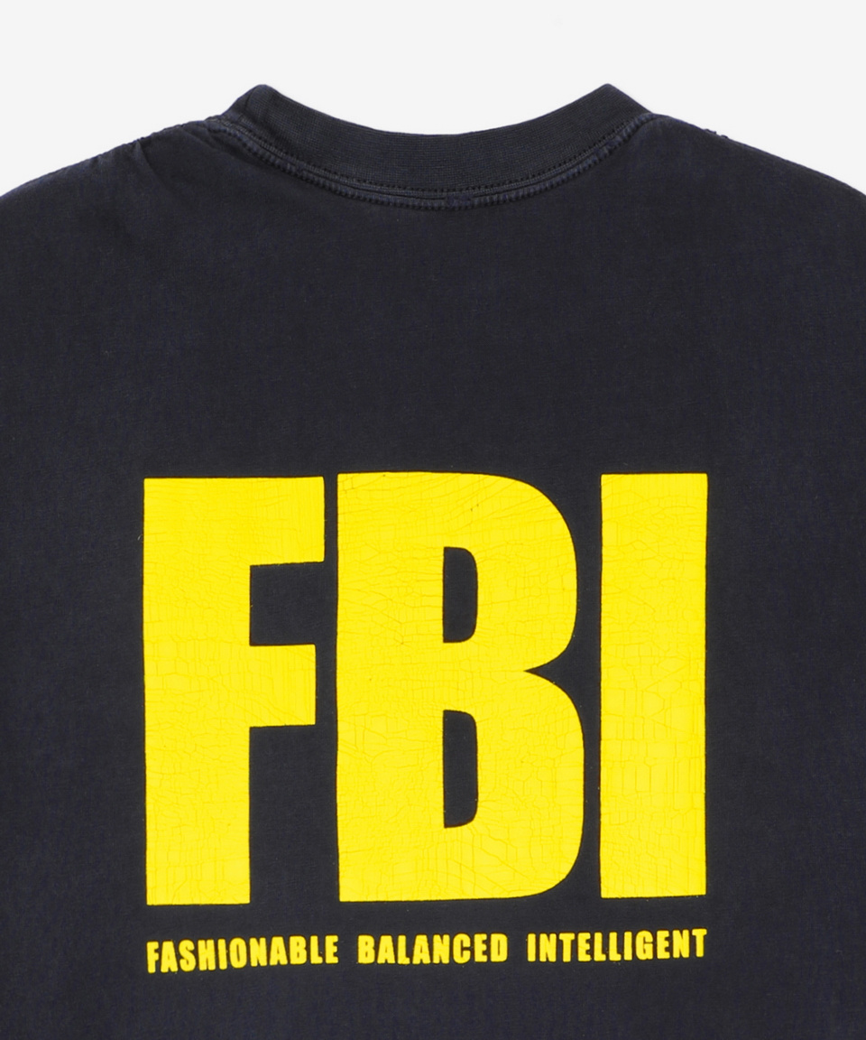Tシャツ・カットソー *BALENCIAGA* FBI Logo Print Short Sleeve T-Shirt Gray 681314 MUSINSA | BALENCIAGA Men's FBI Logo Print Short Sleeve T