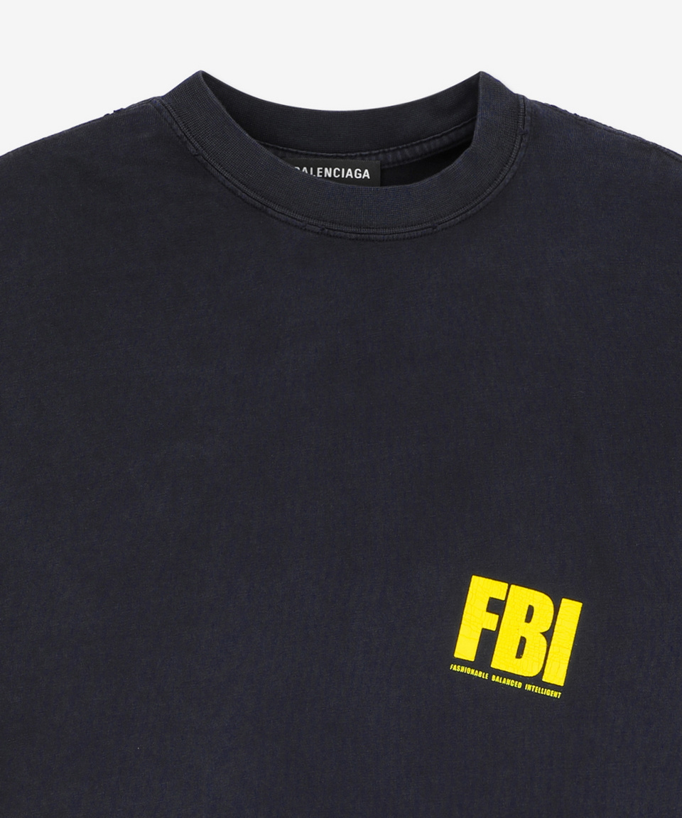 MUSINSA | BALENCIAGA Men's FBI Logo Print Short Sleeve T