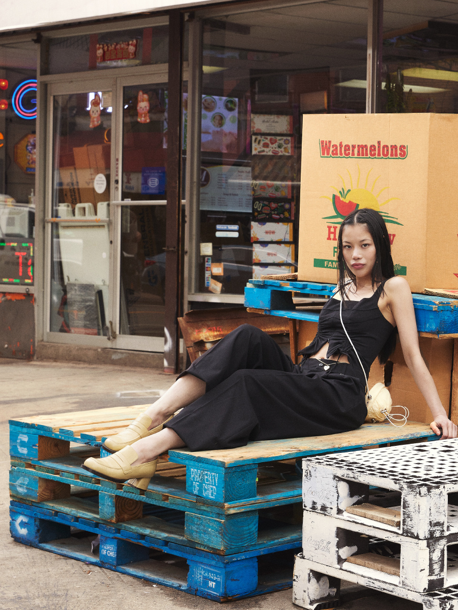 MUSINSA | GLOWNY HOUSTON BUSTIER TOP (BLACK)