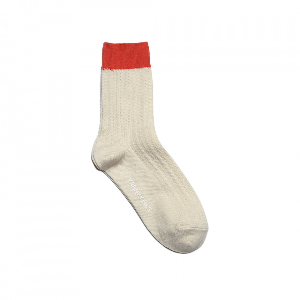 얀웍스(YARNWORKS) [배색컬러 5팩]WORK22 메시&립 패턴 양말