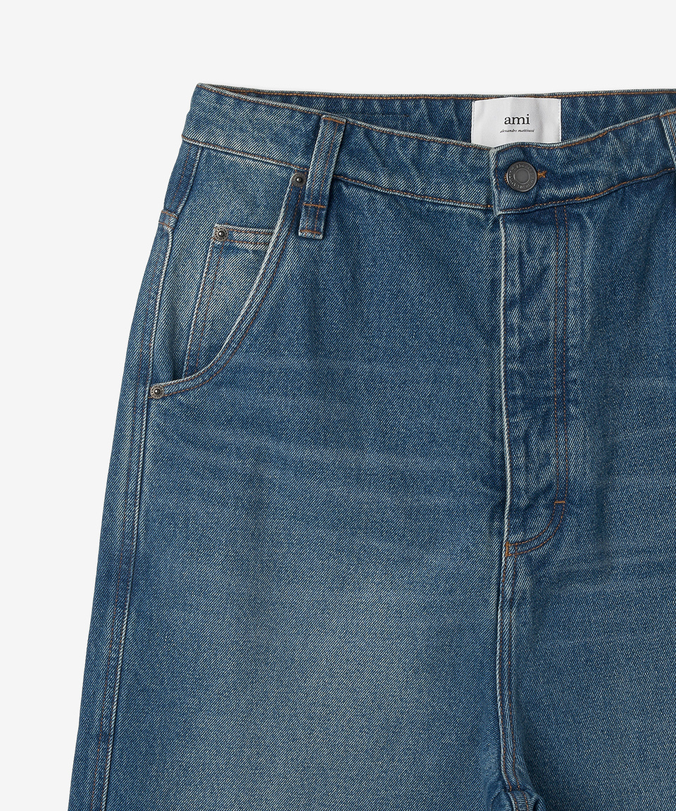MUSINSA | AMI Alex Straight Denim Pants - Blue / HTR102DE0001480