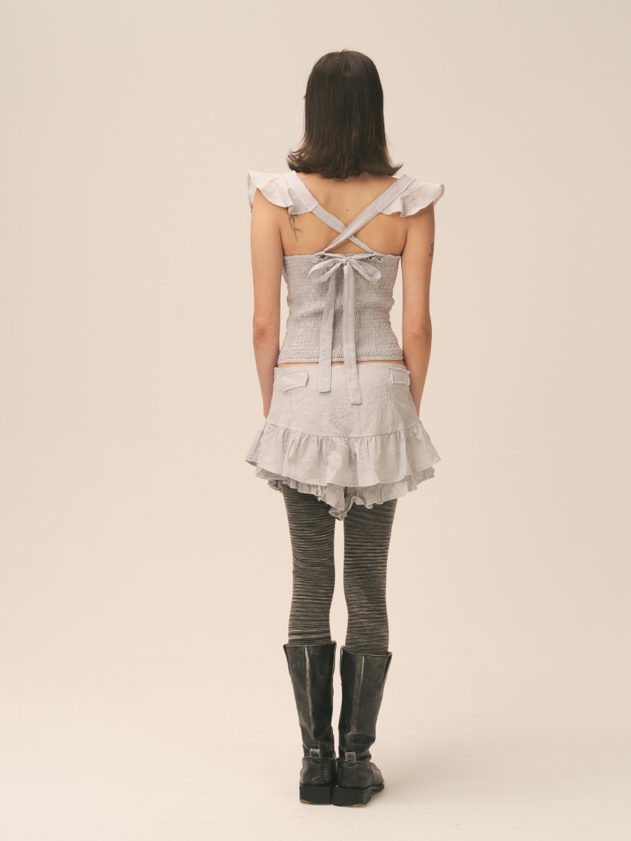 ★GLOWNY★RODEO MICRO MINI SKIRT (NAVY)★正規品/韓国直送料込 RODEO MICRO MINI SKIRT (NAVY) - GLOWNY