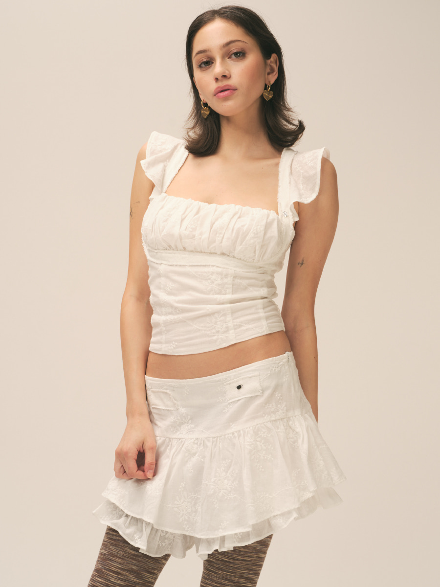 글로니(GLOWNY) RODEO MICRO MINI SKIRT (WHITE) - 사이즈 & 후기 | 무신사