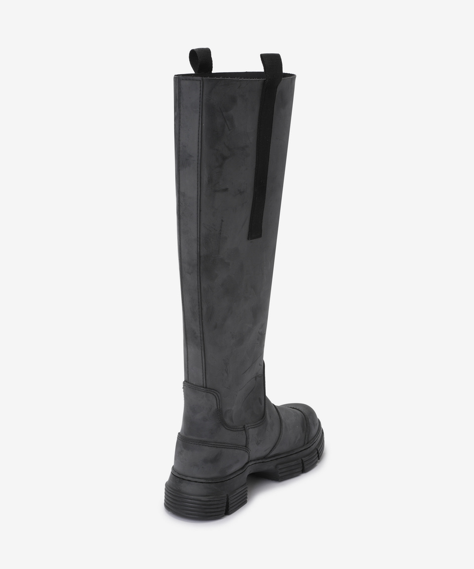 MUSINSA | GANNI Recycle Rubber Country High Boots - Black