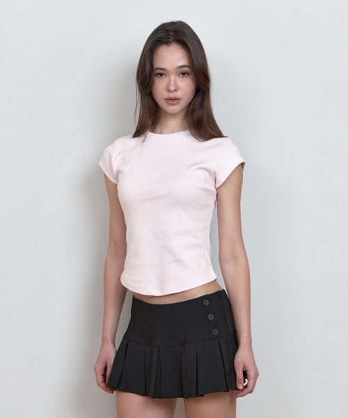 C 90S LINE BASIC T-SHIRT_LIGHT PINK