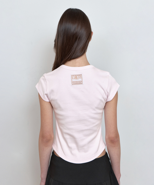C 90S LINE BASIC T-SHIRT_LIGHT PINK