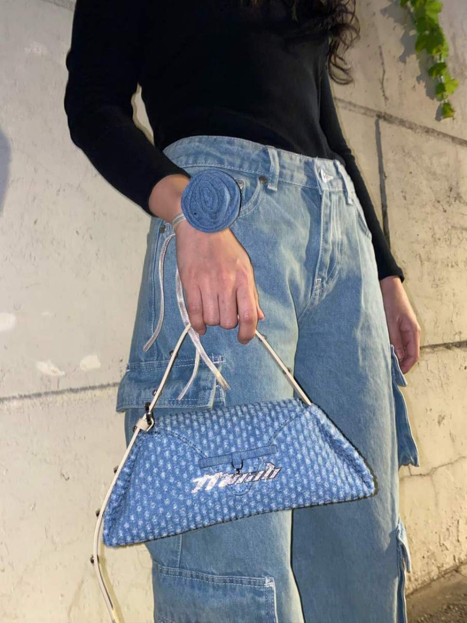 MUSINSA | TTMAB DeKalb 23 Mini Evening Bag - Blue Perforated