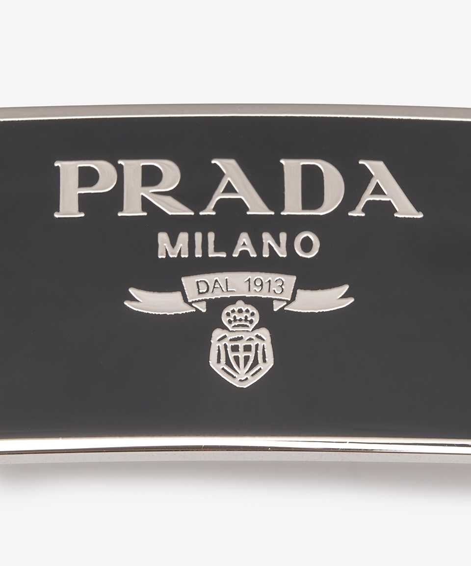 ★PRADA★ Lettering Logo Hairpin Black 1IF0222BA6F0002 1IF02 MUSINSA | PRADA Lettering Logo Hairpin - Black / 1IF0222BA6F0002