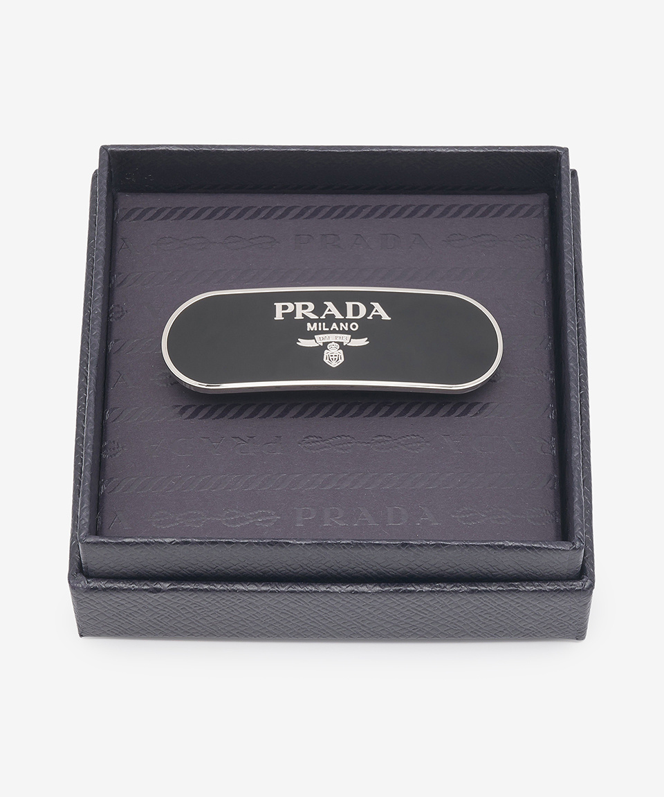 ★PRADA★ Lettering Logo Hairpin Black 1IF0222BA6F0002 1IF02 MUSINSA | PRADA Lettering Logo Hairpin - Black / 1IF0222BA6F0002