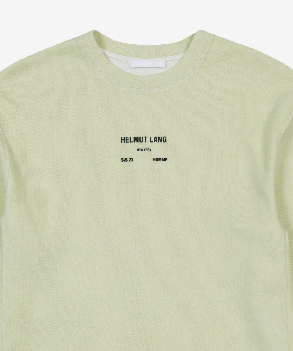 MUSINSA | HELMUT LANG Logo Long Sleeve T-shirt - Lucid Green