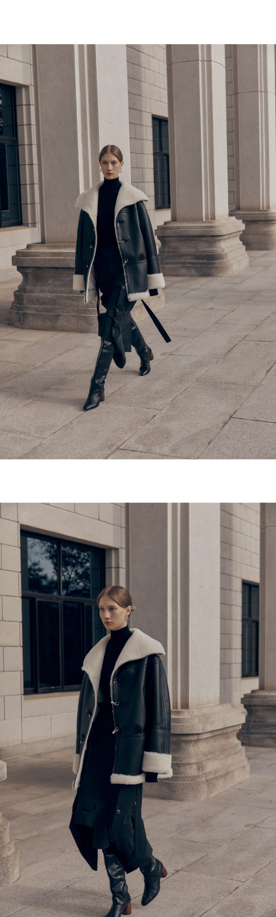 コート |MUSEE| DARIA Shearing Reversible Mustang Coat_Black MUSINSA | MUSEE DARIA Faux-Shearing Reversible Mustang Coat