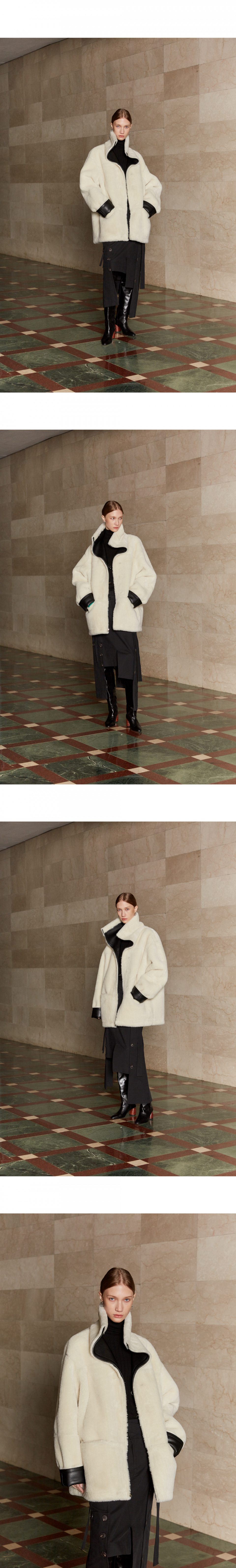 MUSINSA | MUSEE DARIA Faux-Shearing Reversible Mustang Coat