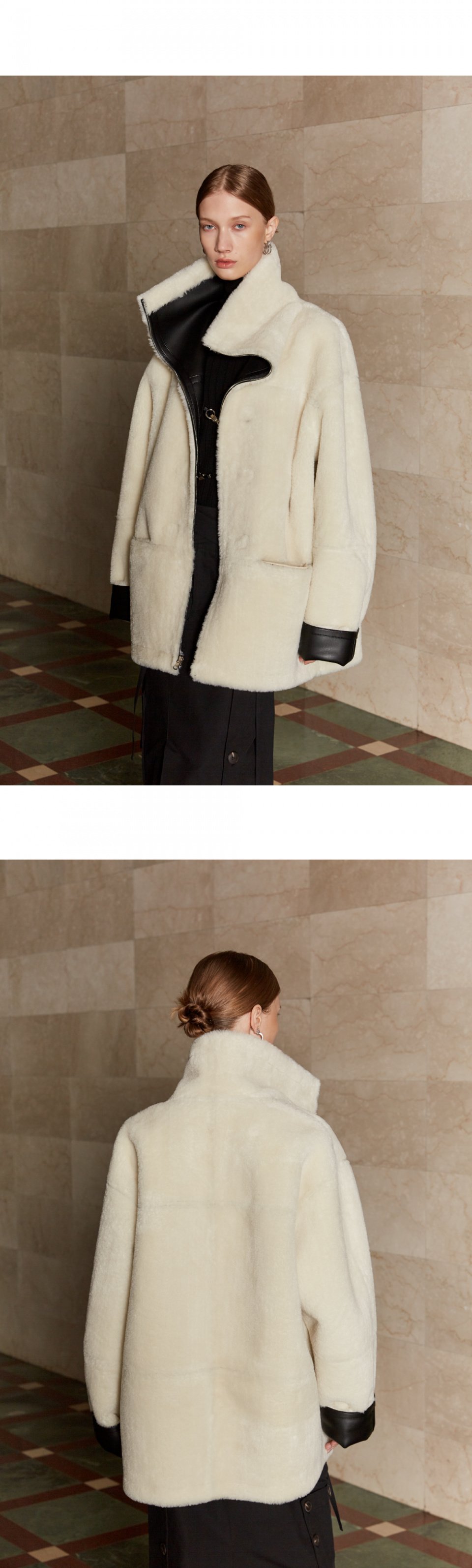 MUSINSA | MUSEE DARIA Faux-Shearing Reversible Mustang Coat