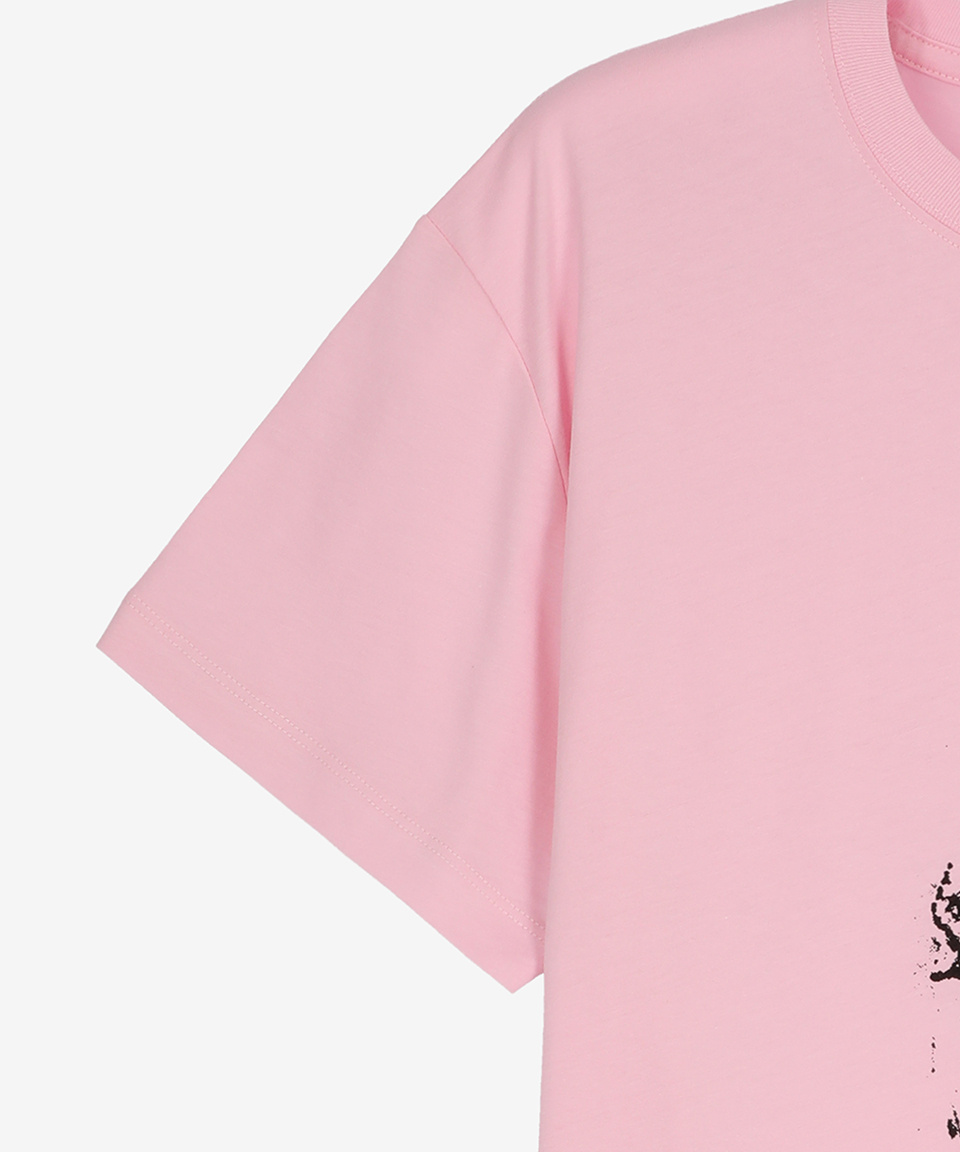 ★RAF SIMONS★ Hand Sign Short Sleeve T-Shirt Light Pink 231 MUSINSA | RAF SIMONS Hand sign short sleeve T-shirt - Light