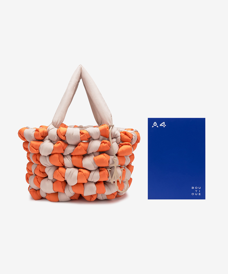 ★J W ANDERSON★ Noted tote bag white orange HB0514FA0237029 Buy JW Anderson Large Knotted Tote Bag 'White/Orange