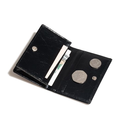 CRINKLE NAME POCKET - BLACK