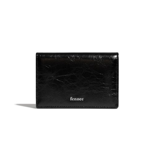 CRINKLE NAME POCKET - BLACK