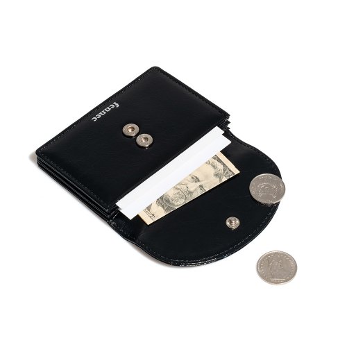 CRINKLE HALFMOON ACCORDION POCKET - BLACK