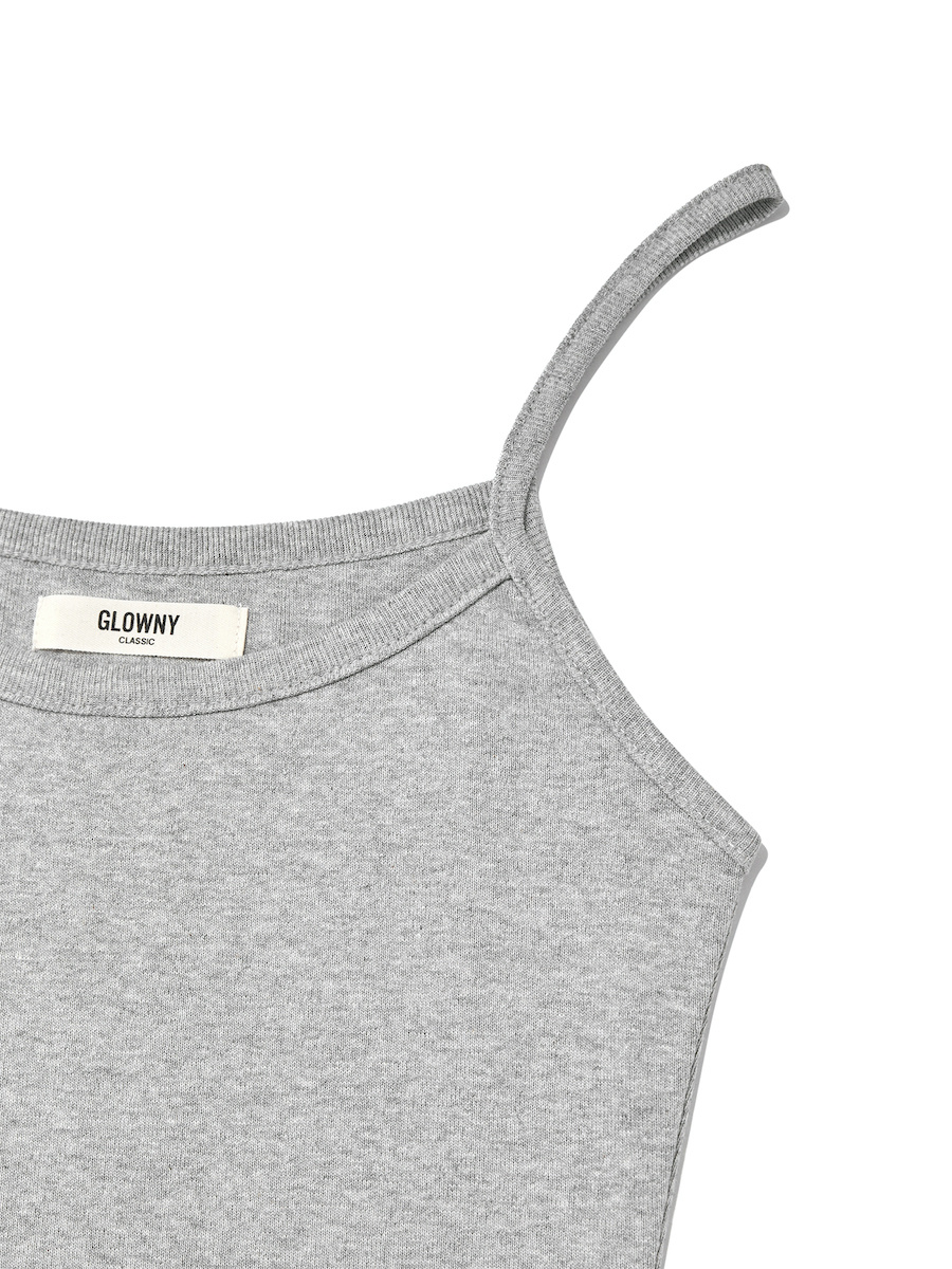 lcdc キャミ　glowny blackup cos musinsa MUSINSA公式 | GLOWNY G CLASSIC CAMISOLE (GRAY)