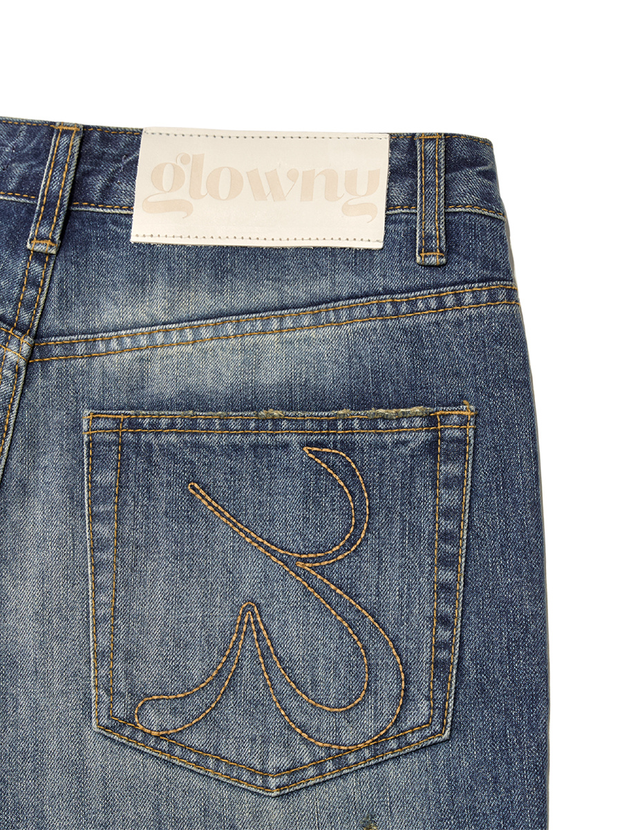 ★2023SS新作★glowny★96 VINTAGE DAMAGED WASHING JEANS MUSINSA公式 | GLOWNY 96 VINTAGE DAMAGED WASHING JEANS (DEEP