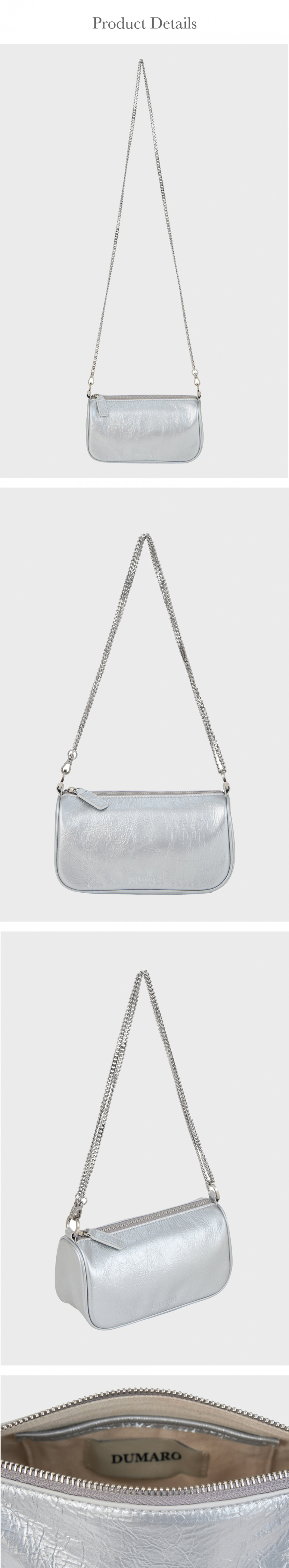 ★dumaro★ Tilt Chain Bag Silver MUSINSA | DUMARO Tilt Chainback / Silver