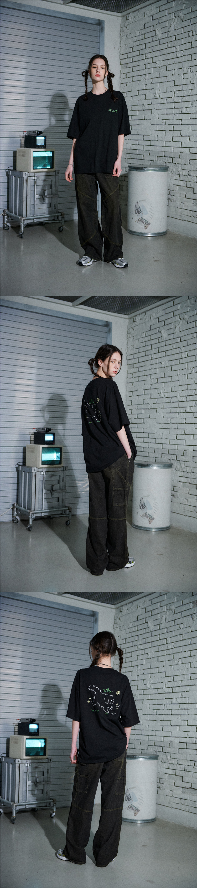 PANEL CARPENTER PANTS - 2 COLORS BROWN
