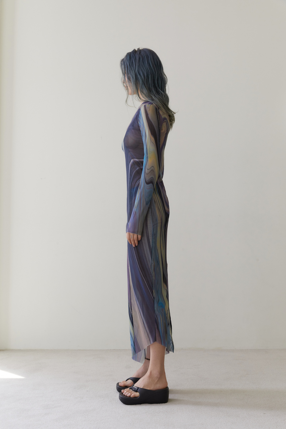 O Rvis 르브아시스(REVOIRSIS) RVIS net maxi dresses multi - 사이즈 & 후기 | 무신사