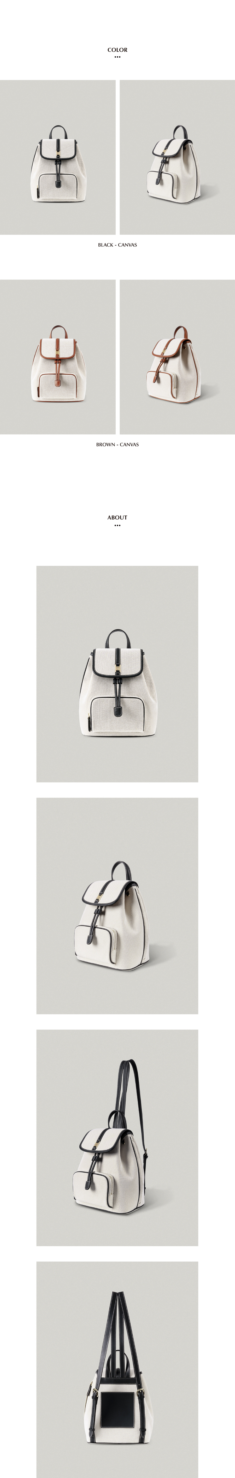 MUSINSA | FOLNUA CLASSIC LOGO POCHE BACKPACK - CANVAS [2COLOR]