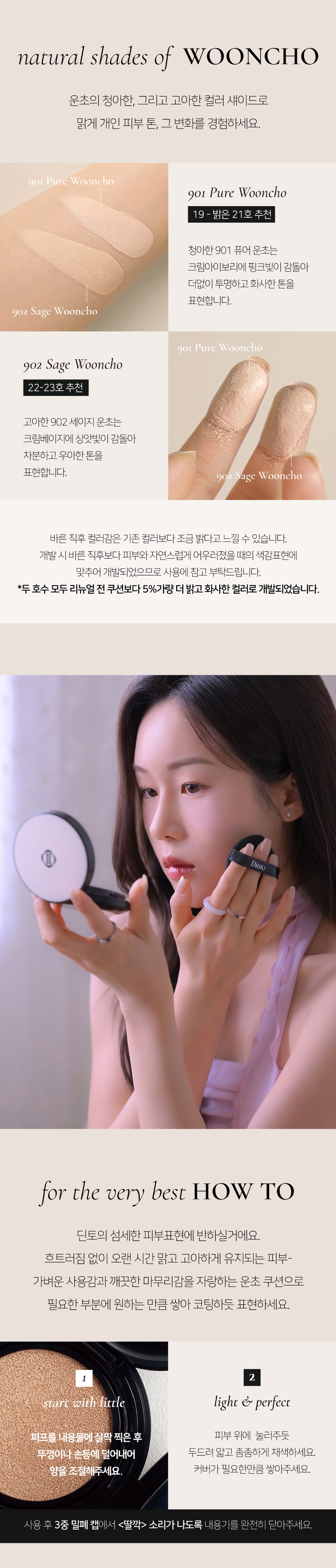 딘토(DINTO) [운초] 블러피니쉬 쿠션 본품 2종(택1)