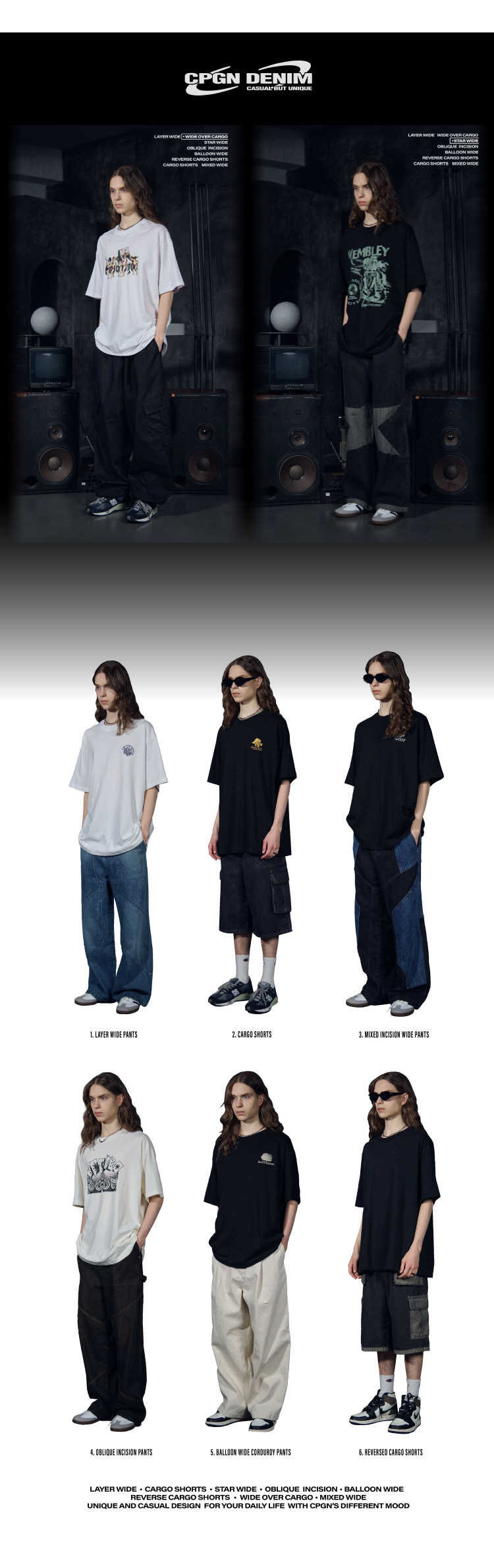 PANEL CARPENTER PANTS - 2 COLORS BROWN