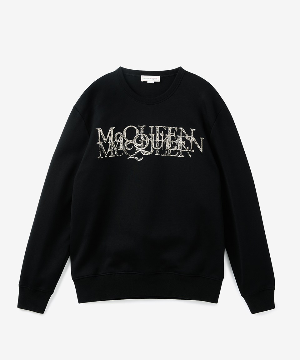 ★alexander mcqueen★ Logo Embroidered Man to Man Black 6887 MUSINSA | ALEXANDER McQUEEN Logo embellished man to man