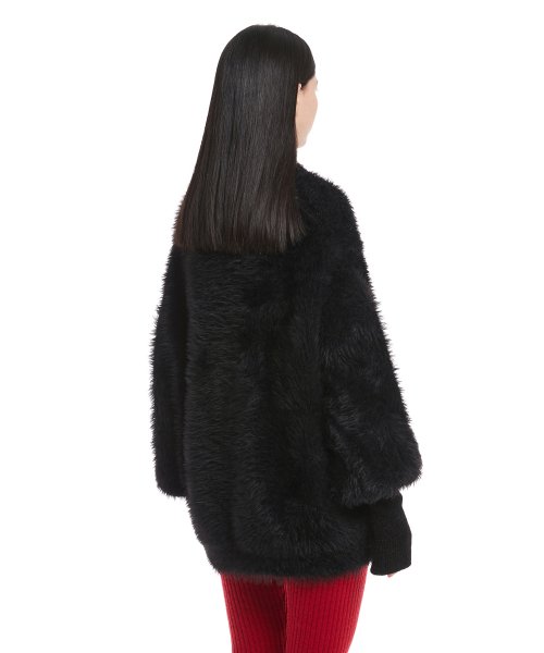 Black Brushed Knit Sweater