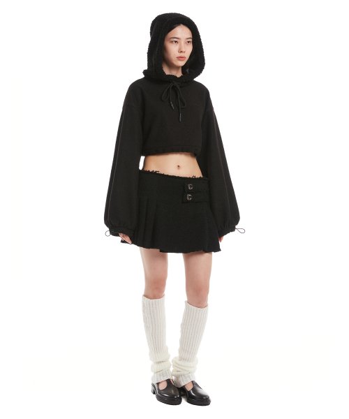Black Crop Hoodie Jumper