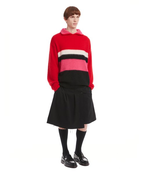 Red Stripe Knit Sweater