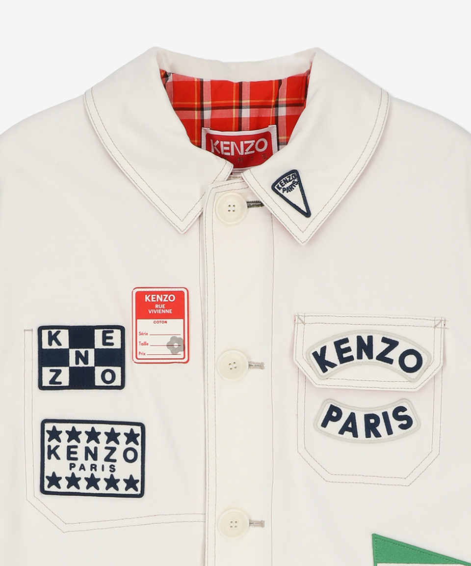 ★KENZO★ Sailor Work Jacket White FD52VE0379RT02 FD52VE0379 Kenzo - 'Kenzo Sailor' Denim jacket White - The Corner